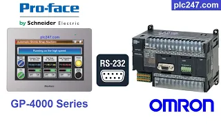 HMI Proface & PLC Omron RS232 Connection