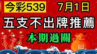 【7/1】🎉 賀🎉連二期不出牌過關｜539不出牌預測｜ 不出牌號碼推薦｜今彩539不出牌版路｜🐱招財貓539