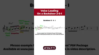 How To Play Over A Backdoor ii-V-I Chord Progression #jazz #improvisation