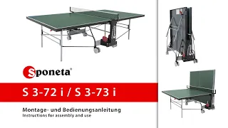 Sponeta S 3-72 i / S 3-73 i - Montageanleitung Tischtennistisch / Instructions for assembly and use