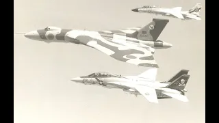 F-14 Intercepts an Avro Vulcan bomber over the USS Nimitz | Mover Clips