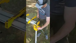 DeWalt miter saw stand with Milwaukee miter saw