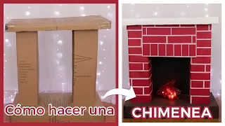 Cómo hacer una CHIMENEA de CARTÓN | FÁCIL | Decoración Navidad