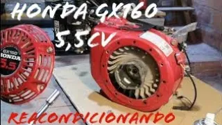 Assembly and Reconstruction Gasoline Electric Generator Honda Gx160 Engine Assembly. Fine tunning.
