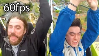 Phobia Phear Coaster front seat on-ride ridercam reverse HD POV @60fps Lake Compounce