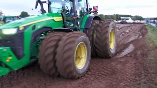 John Deere 8R Extrabreit 💪😎 Showpull Tractor Pulling Panten 2023 Trecker Treck