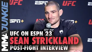 Sean Strickland fought 'like a coward' in decision win | UFC on ESPN 23 interview