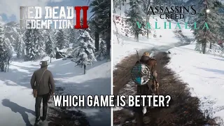 Red Dead Redemption 2 vs Assassin's Creed Valhalla - Physics and Details Comparison