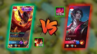 ALDOUS 500 STACK VS TOP GLOBAL CHEATER CECILLON 999999 STACK | WHO WIN? - MLBB