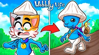 De GATITO a GATO PITUFO! 😱🔵 SMURF CAT en WOBBLY LIFE! Wobbly Life #23