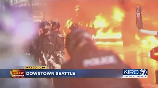 VIDEO: Police arrest Tacoma woman accused of setting five patrol cars on fire