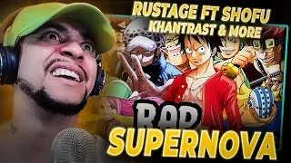 UK CYPHER BARS!!! RUSTAGE ft Shofu, Khantrast & More (One Piece) - Supernova (LIVE REACTION)