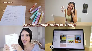 kijk dit als te laat bent begonnen met leren..