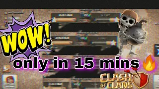 15 attacks in last  minutes of war - clash of clans