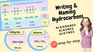 Step-by-step Writing & Naming Hydrocarbons | ALKANANES | ALKENES | ALKYNES |