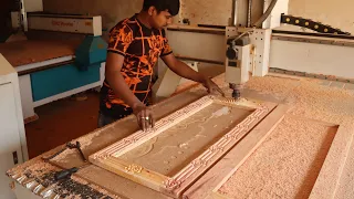 2D Design Wood carving techniques 2024 || Design table frame 2d design cnc machine design finishing