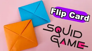 How to make The Korean Flip Card from Squid Game Origami Ddakji