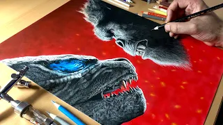 Drawing Godzilla vs. Kong - Timelapse | Artology