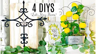 🍃4 DIY DOLLAR TREE DECOR CRAFTS🍃 "Let's Stay Home" ep 2 MESSAGE OF HOPE Olivia"s Romantic Home DIY