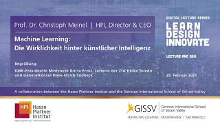 HPI Lecture Series - #5 - Prof. Dr. Meinel: Machine Learning: Wirklichkeit hinter künstl Intelligenz