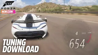 Forza Horizon 5 Koenigsegg Jesko 654 KM/H + TUNING SETTINGS! (READ DESCRIPTION)