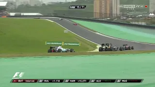 Nico Rosberg overtake on Heikki Kovalainen Brazilian GP 2012