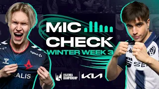 Champion Quotes IRL | Kia Mic Check | 2023 LEC Winter Week 3