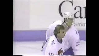 1991 01 26 Guy Lafleur Quebec Nordiques scores his 7th of the Season vs Pittsburgh Penguins