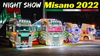 Misano 2022 Camion Decorati/Custom Trucks Night Show - Weekend del Camionista - V8 Open Pipes Sound!