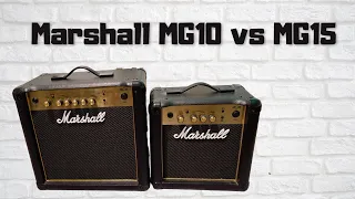 Marshall MG10 vs Marshall MG15 - Which Amp Is Better? Cheap Practice Amp Comparison