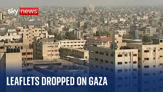 Israel-Hamas war: Bombs and leaflet warnings drop on Gaza