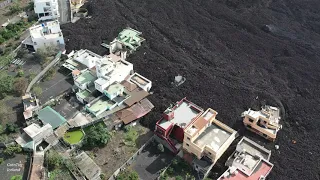 La Palma Drone: La Laguna Flyover. Full flight. 4K Drone DJI Air 2S 60 fps