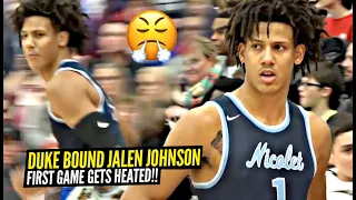 Duke Commit Jalen Johnson FIRST GAME Of The Season Gets HEATED!!!