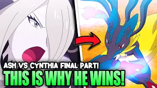 And THIS IS WHY ASH DEFEATS CYNTHIA! | Pokemon Journeys