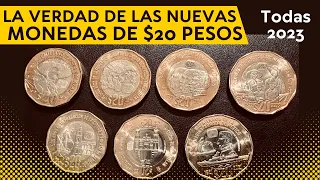 La verdad de todas las nuevas monedas de $20 pesos al 2023, precio #numismatica #monedasdemexico