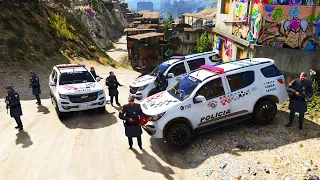 OPERAÇÃO POLICIAL FORÇA TÁTICA SOBE FAVELA E A BALA COME | GTA 5 VIDA POLICIAL