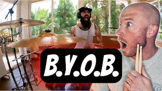 Drummer Reacts To El Estepario Siberiano B.Y.O.B - System Of A Down - Drum Cover (FIRST REACTION)