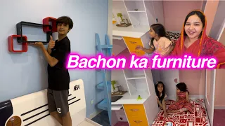 Finally Bachon ka furniture agya | dream house khawb hy | sitara yaseen