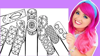 Coloring Nail Art Designs Coloring Pages | Prismacolor Markers