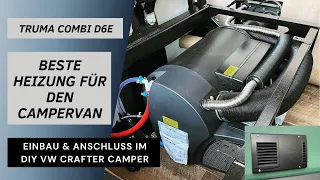 Einbau und Anschluss Dieselheizung inkl. Warmwasser 🥵 Truma Combi D6E im DIY VW Crafter Campervan 🚐