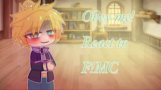 Obey me! React to F!MC as Kanao tsuyuri ||request||