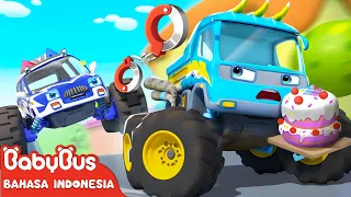 Siapa yang Mencuri Kue Ulang Tahun | Lagu Mobil Monster | Lagu Anak-anak | BabyBus Bahasa Indonesia