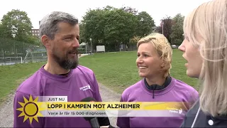 Mikael och Karin Hessle ska springa Alzheimerloppet: "Bra med pulshöjande trän… - Nyhetsmorgon (TV4)