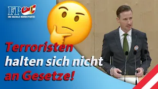 Volker Reifenberger (FPÖ) - Terroristen halten sich nicht an Gesetze! (Waffengesetz)