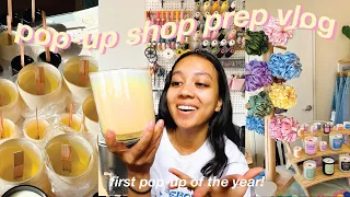 FIRST pop-up shop prep vlog of 2024! // candle making, sewing, cricut crafts, Madewell pop-up!