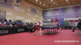 Noskova-Troshneva. 14 finale.Russian National table tennis championship 2017.FHD