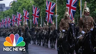 British Military Rehearse For Queen's Platinum Jubilee Pageant