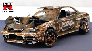 Destroyed Nissan Skyline GTR R32 Restoration abandoned car