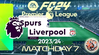 FC 24 Tottenham vs Liverpool | Premier League 2023/24 | PS4 Full Match #earlyaccess