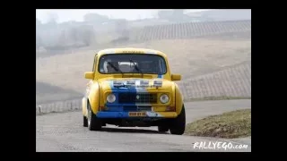 rallye  renault 4 L sortie de route